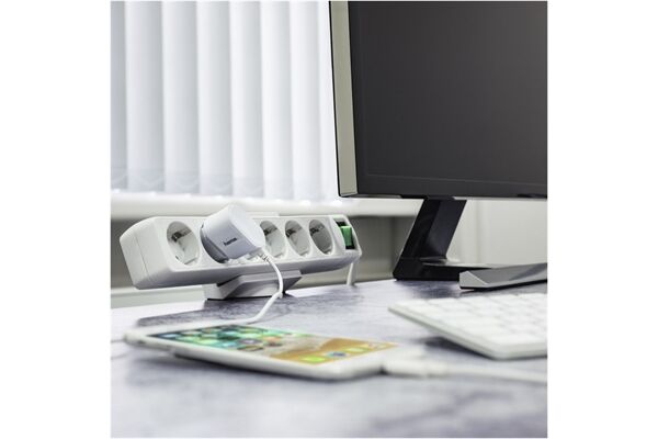 Hama 20534 Klemmhalter für Steckdosenleisten