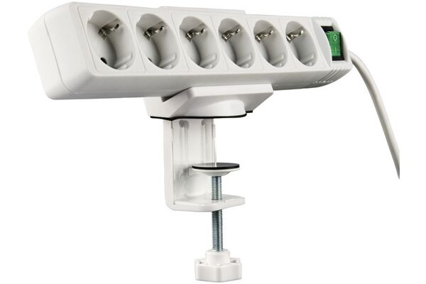 Hama 20534 Klemmhalter für Steckdosenleisten