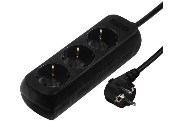 Hama 108841 3F-STECKD.M.KS 3M Schwarz