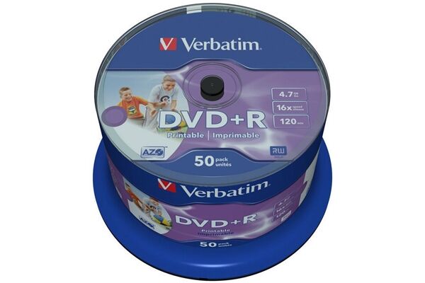 Verbatim DVD+R 4,7GB 16X 50er SP Print NON 50 Stü