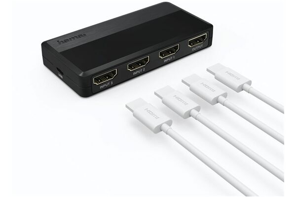 Hama 121760 HDMI Umschalter 3 in 1 Schwarz
