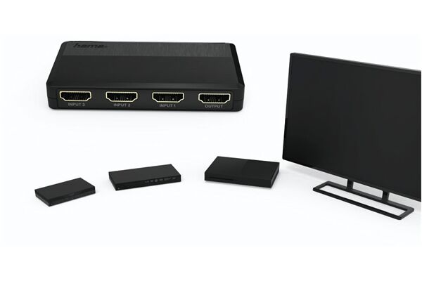 Hama 121760 HDMI Umschalter 3 in 1 Schwarz