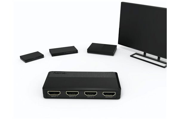 Hama 121760 HDMI Umschalter 3 in 1 Schwarz