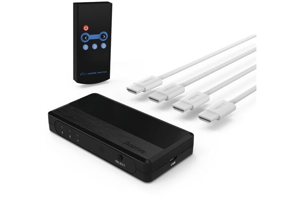 Hama 121760 HDMI Umschalter 3 in 1 Schwarz