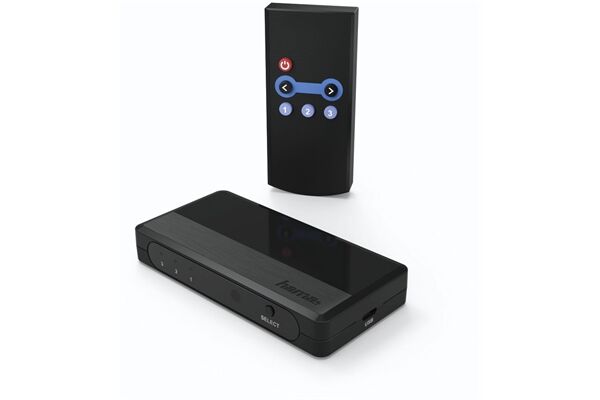 Hama 121760 HDMI Umschalter 3 in 1 Schwarz