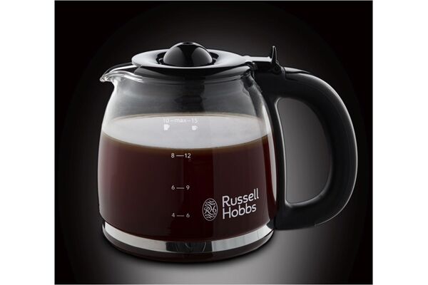 Russell Hobbs Adventure Glas-Kaffeemasc Edelstahl-Schw