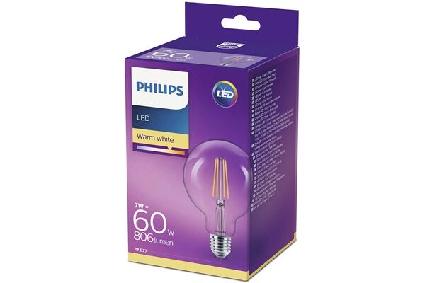 Philips LEDClassic 60W G93 E27 WW CL ND
