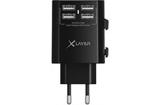 XLAYER Reisestecker (Welt) (schwarz)