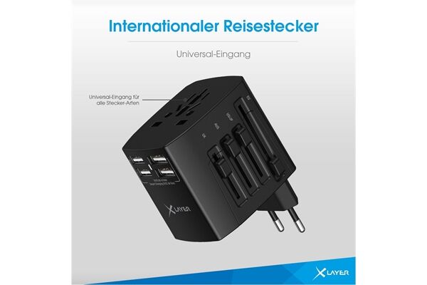XLAYER Reisestecker (Welt)