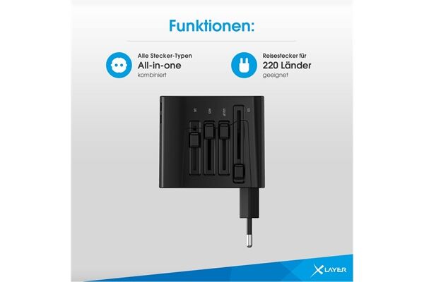 XLAYER Reisestecker (Welt)