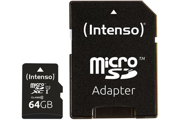 Intenso Micro SD Card 64GB UHS-I inkl. SD Adapte