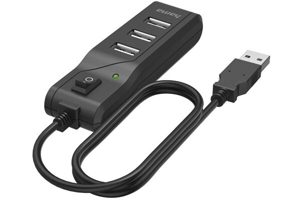 Hama USB-A-Hub 4 Ports mit Schalter