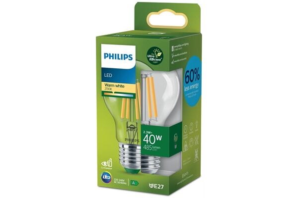Philips LED CLA 40W A60 E27 2700K CL UE SRT