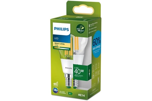 Philips LED CLA 40W P45 E14 2700K CL UE SRT