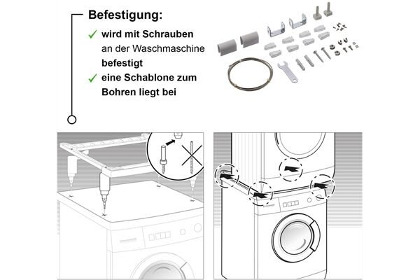 Bosch WTZ20410 Verbindungssatz Weiss