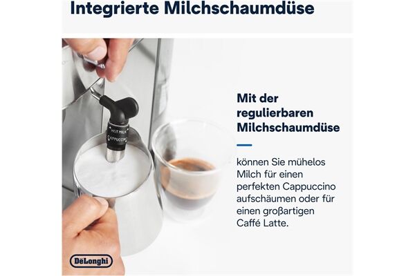 DeLonghi EC 685.M DEDICA Edelstahl-Schwarz