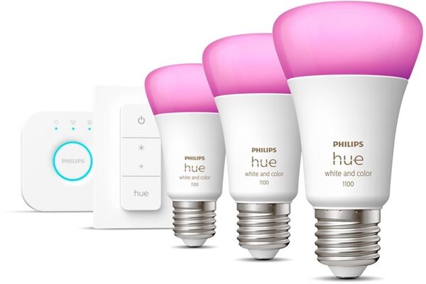 hue White & Col. Amb. E27 3er Set