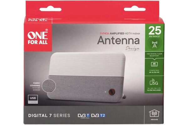 One For All SV 9436-5G Design DVB-T2 Antenne