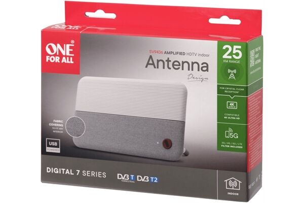 One For All SV 9436-5G Design DVB-T2 Antenne