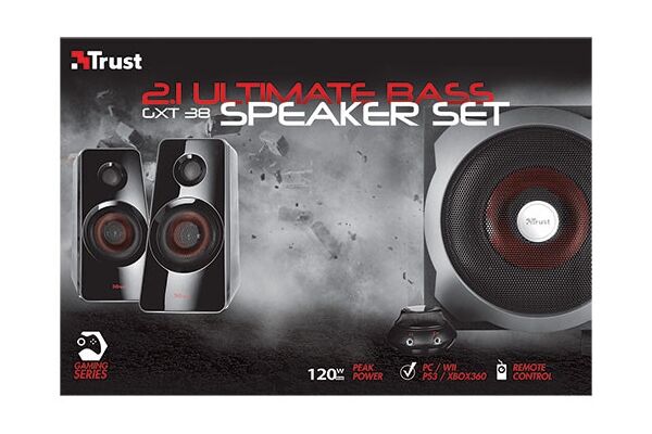 Trust GXT 38 2.1 Subwoofer Speaker Set Schwarz
