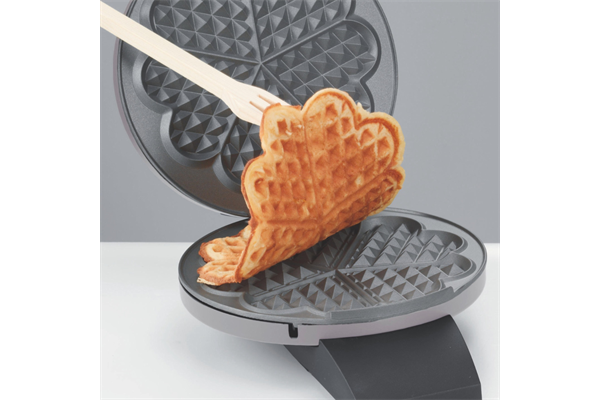 Cloer Waffelautomat 1629 Metall-Silber-Schwarz