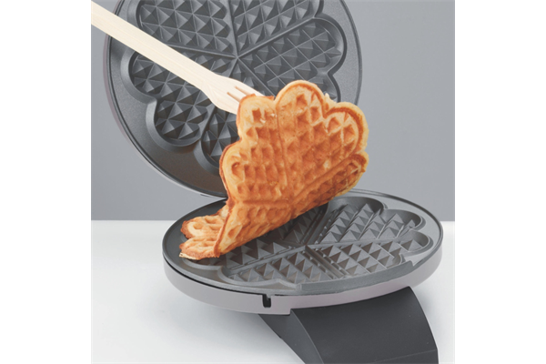 Cloer Waffelautomat 1629 Metall-Silber-Schwarz