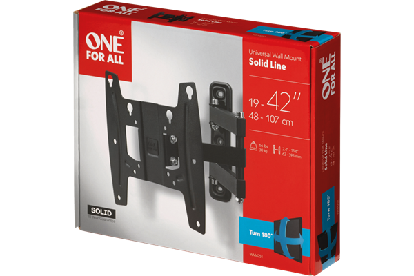 One For All WM4251 42 TV Wandhalterung Solid Schw