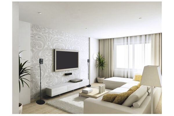 Hama Lautsprecherständer mit Kabelführung