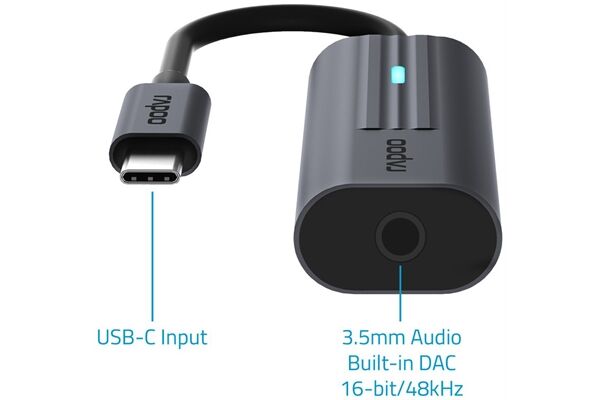 Rapoo USB-C>3,5 mm Adapter