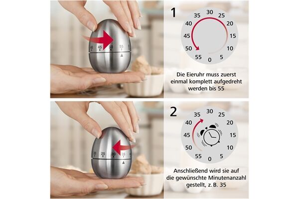 Xavax 95302 EDELSTAHL EIERUHR Silber