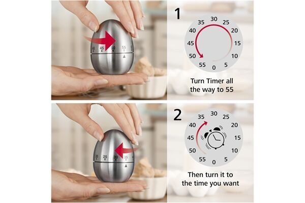 Xavax 95302 EDELSTAHL EIERUHR Silber