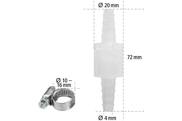Xavax Rückschlagventil für max. Ø 10mm