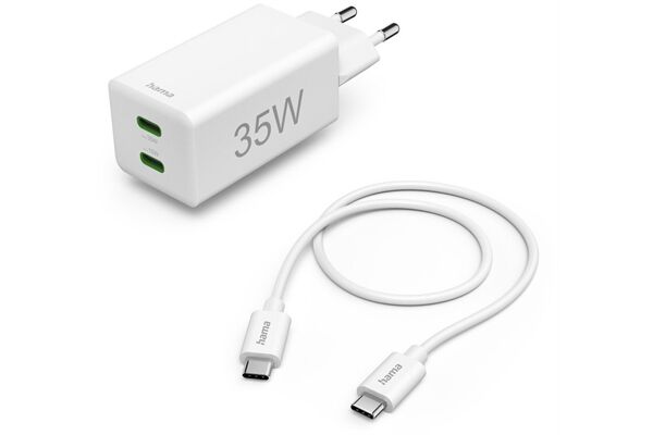 Hama Schnellladegerät 2x USB-C (35W)