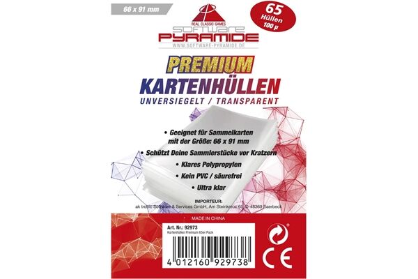 SOFTWAREPY Kartenhüllen Premium 65er Pack