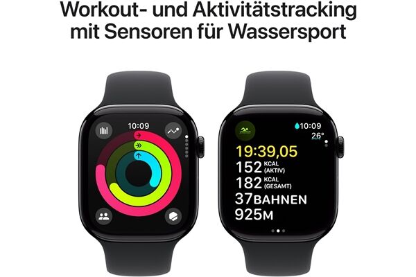 Apple Watch Series 10 46mm GPS Armband M L diamantschwarz sch Alles fur zuhause
