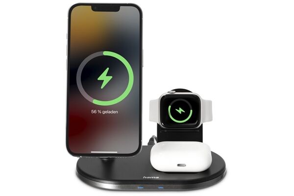 Hama 3in1 Kabellose Ladestat. MagCharge