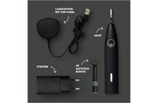 happybrush ECO R2 + 3 Refills (all black)