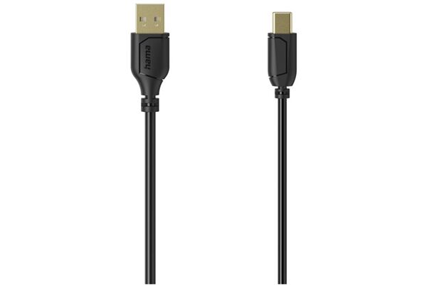 Hama USB-A>USB-C-Kabel (0,75m)