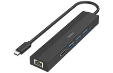 Hama USB-C-Hub 6 Ports (schwarz)