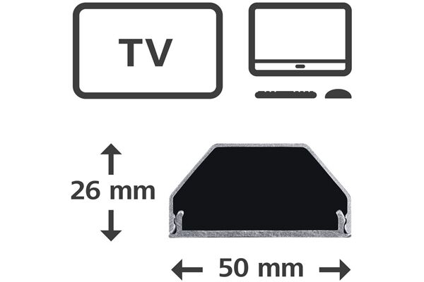 Hama Alu-Kabelkanal eckig 110/5/2,6cm