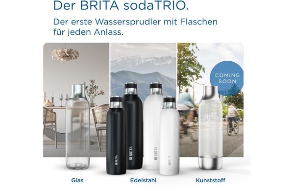 Brita sodaTRIO Edelstahlflasche groß