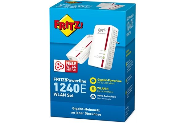AVM FRITZ!Powerline 1240E WLAN Set Weiss