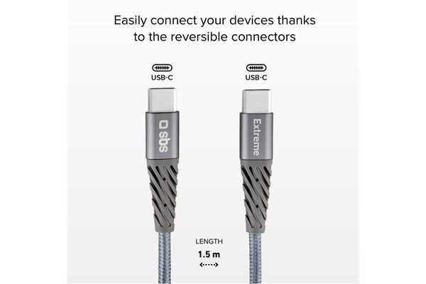 SBS Unbreakable USB Type-C Kabel (1,5m)