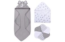 Momcozy Baby Kapuzenhandtuch (schwarz)