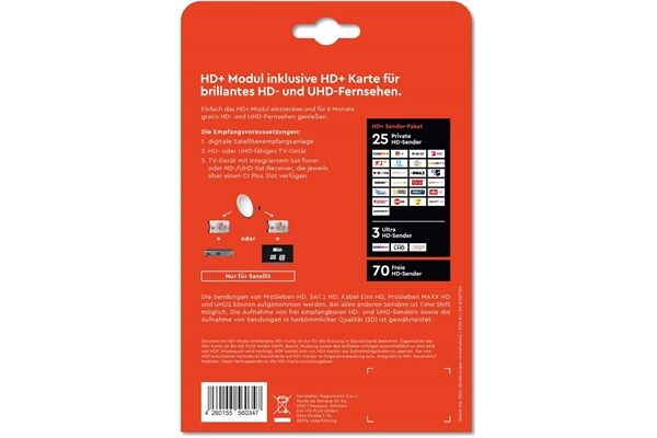 HD HD+ Modul inkl. HD+ Karte