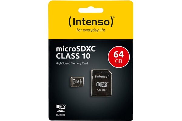 Intenso Micro SD Card 64GB Class 10 SDXC inkl. S