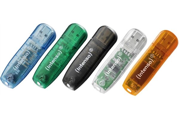Intenso Rainbow Line 64GB USB Drive 2.0 Orange
