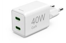 Hama Schnellladegerät 2x USB-C (40W) (weiss)