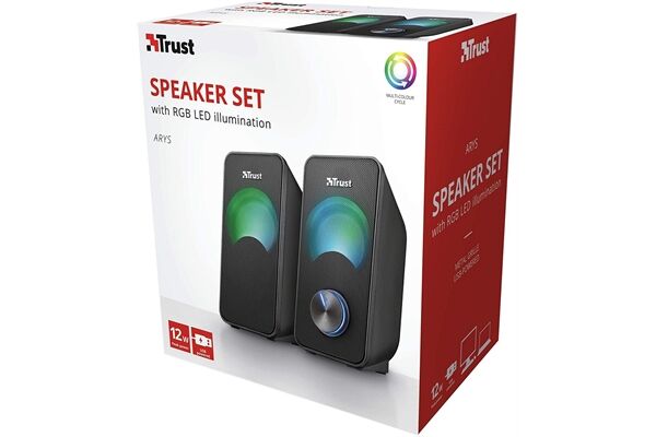 Trust Arys Compact RGB 2.0 Speaker Set Schwarz