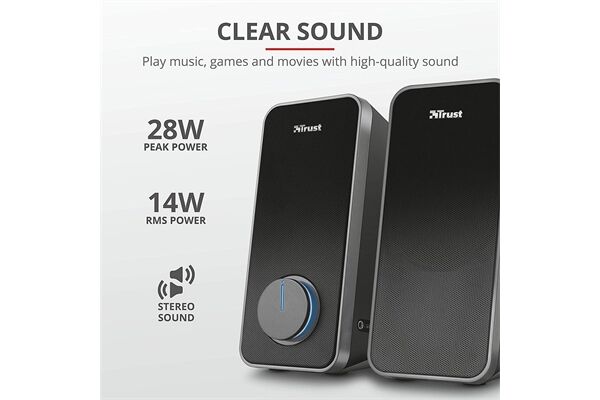 Trust Arys 2.0 Speaker Set Schwarz